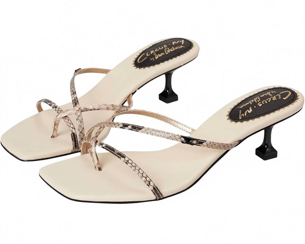 NEW CIRCUS.NY women's juliet strappy kitten-heel dress sandals in black natural
